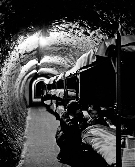 London Underground tunnel with bunk beds