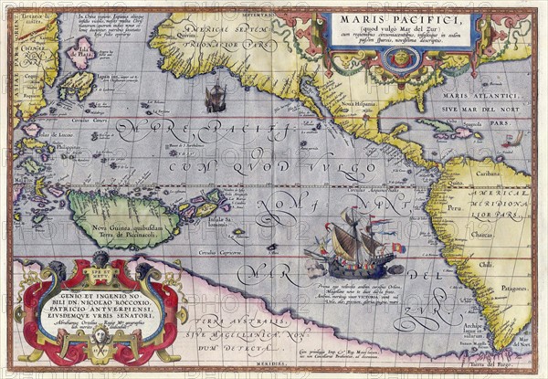 Maris Pacifici by Ortelius