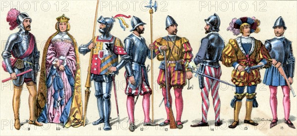 Courtiers Officers nobles and Knights of the Spanish Court