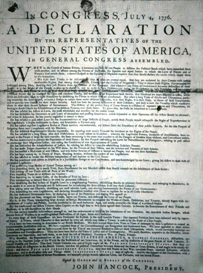 Declaration of independence 1776