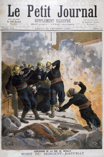 Death of Sergeant Bauchat of the Paris Fire Brigade