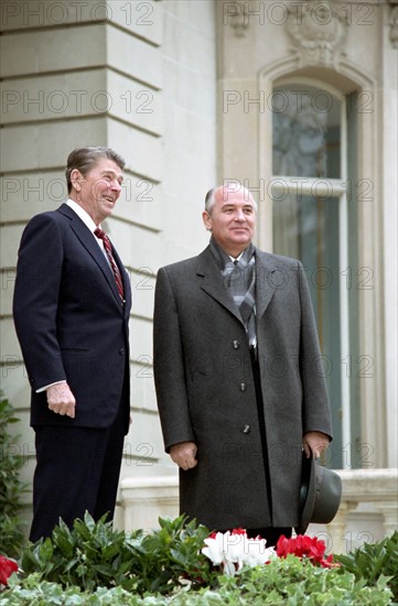 Mikhail Gorbachev and Ronald Reagan