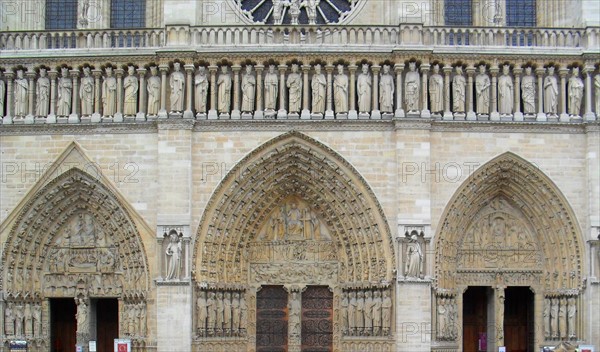 Exterior façade of the Cathedral of Notre Dame