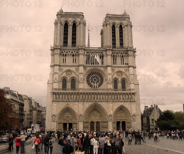 Exterior façade of the Cathedral of Notre Dame