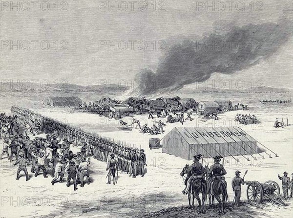 Burning of the Evans-Gordon train