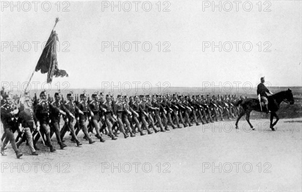 Austrian infantry on dress parade