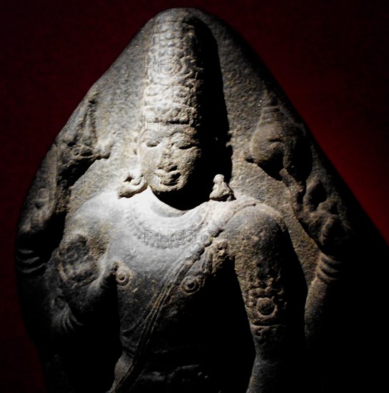Granite statue of hindu god Vishnu