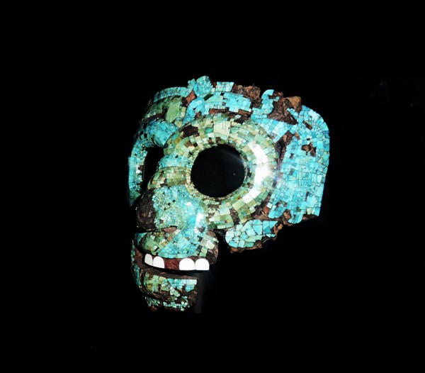 Turquoise mosaic mask AD 1400-1521