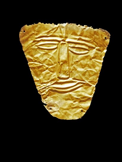 Gold face mask from Parthian graves found at Nineveh