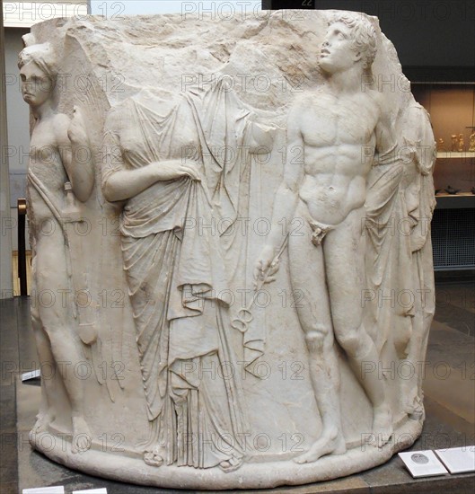 Marble column from the Temple of Artemis at Ephesos in Turkey