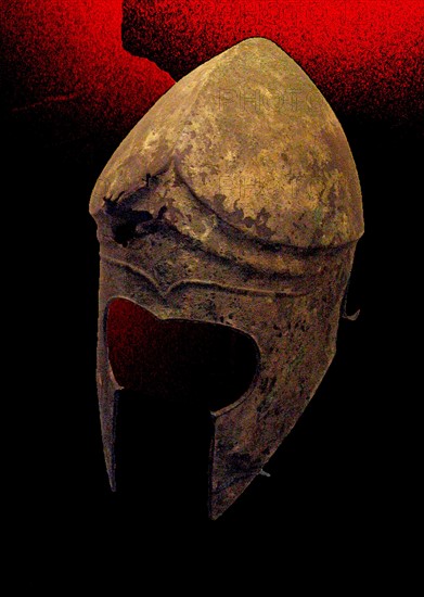 Bronze helmet of Corinthian type