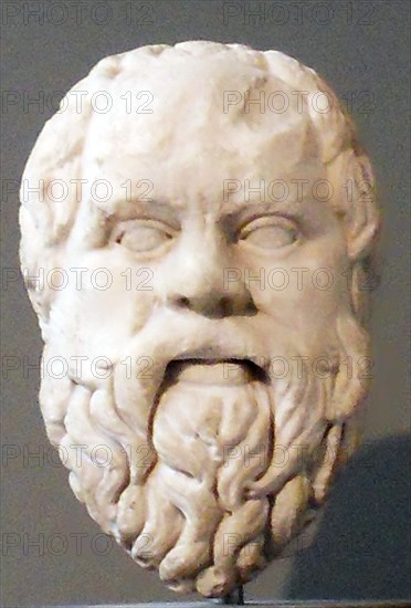 greek bust of Socrates