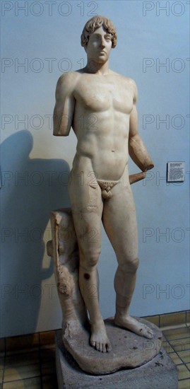 Marble statue of a youth