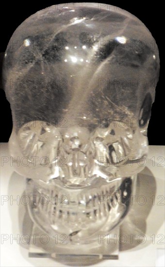 Rock crystal skull