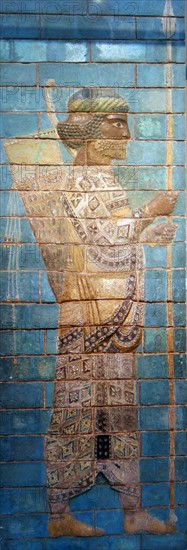 Glazed brick relief panel Achaemenid Persian