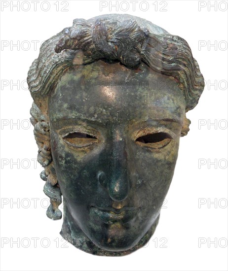 Bronze head of Apollo