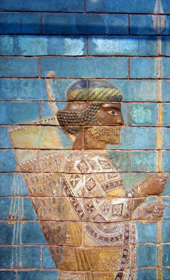 Glazed brick relief panel Achaemenid Persian