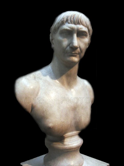 Marble bust of Trajan