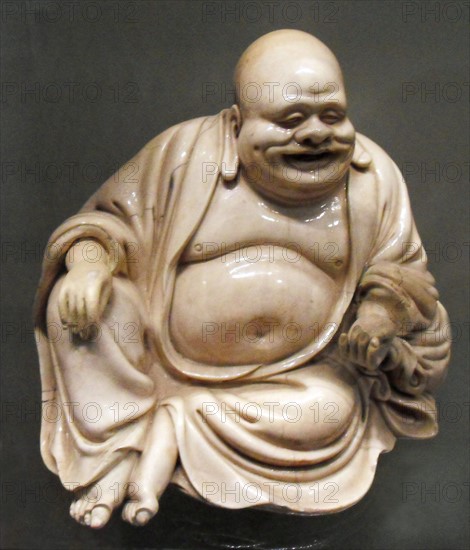 Earthenware figure of Hotei