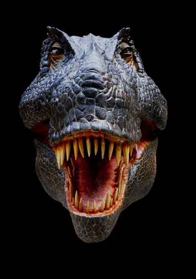 Reconstruction of the head of the Tyrannosaurus rex