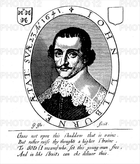 Portrait and Coat of Arms of John Lilburne