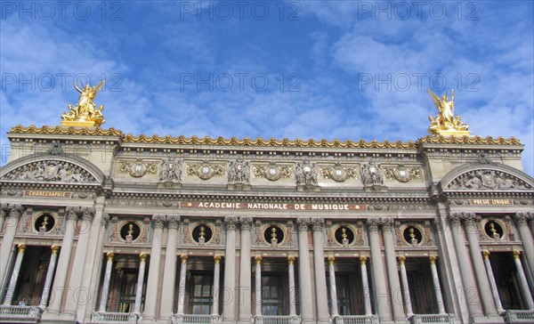 The front facade of the Opera Garnier,