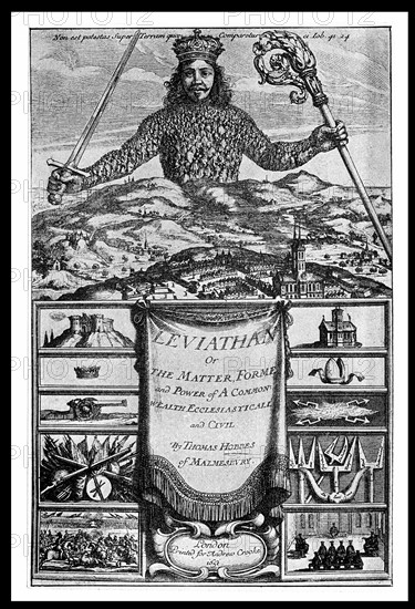 Title page of 'Leviathan' by Thomas Hobbes