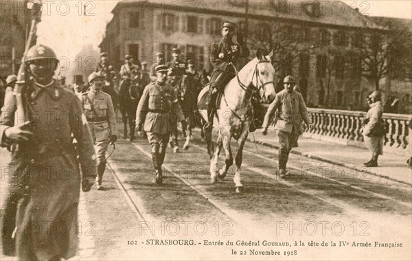 General Gouraud entering Strasbourg at the head of the French IVth Army