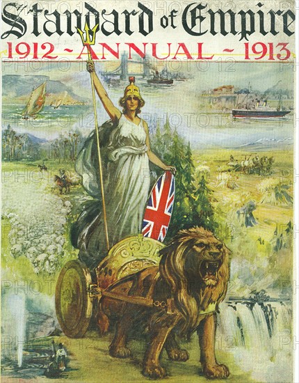 Jingoistic cover of the 'Standard of Empire' Annual for 1912-1913