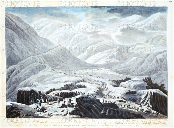 The French Reserve Army under Napoleon Bonaparte crossing the Alps