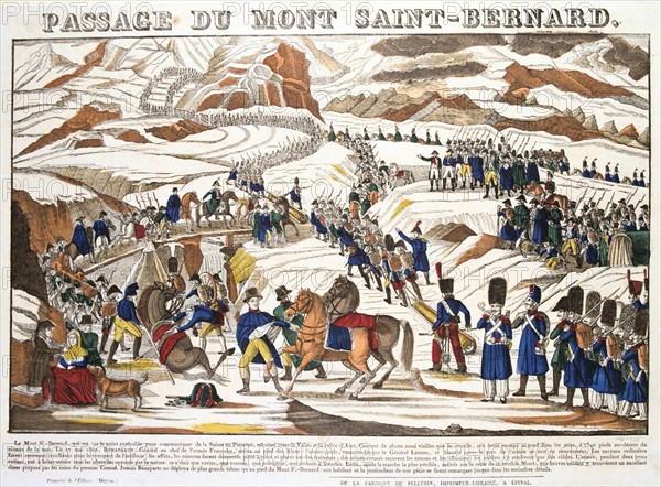 Napoleon crossing the Alps at the St Bernard Pass