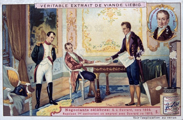 Napoleon I negotiating a loan with Gabriel-Julien Ouvard
