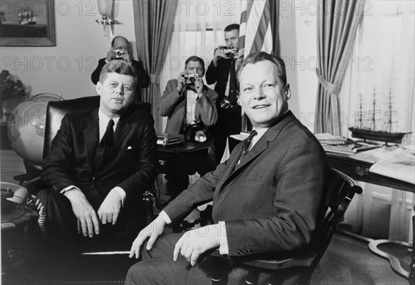 President John F Kennedy and  Willy Brandt