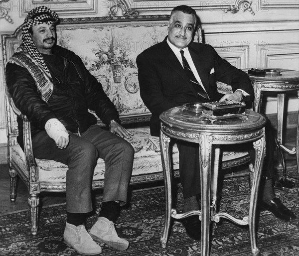 Gamal Abdul Nasser with Yasser Arafat