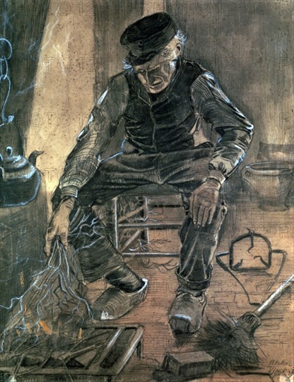 Van Gogh, Paysan assis auprès du feu