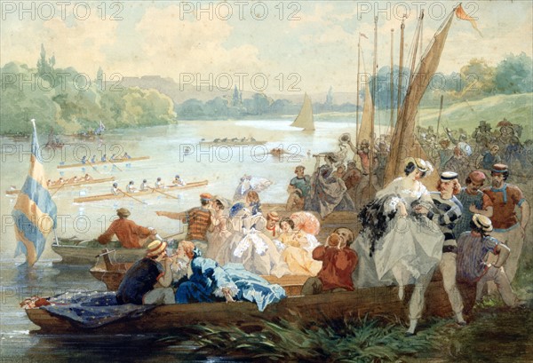 Regatta at Asnieres during the Second Empire