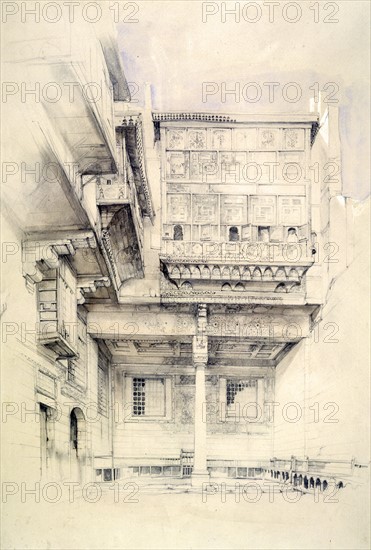 Courtyard of the Artist's House at Cairo'