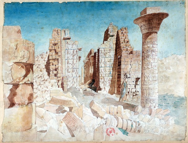 Ruins in the Karnak temple complex at Thebes