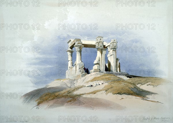Temple of Wady Kardassy, Nubia', Watercolour