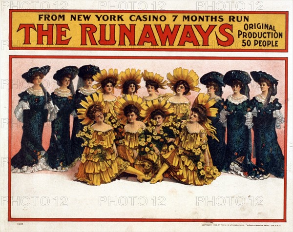 Title: The runaways from New York Casino c1908.