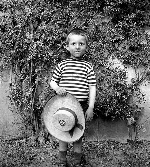 French boy aged five photographed circa 1910