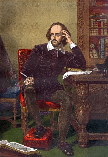 Colour portrait of William Shakespeare