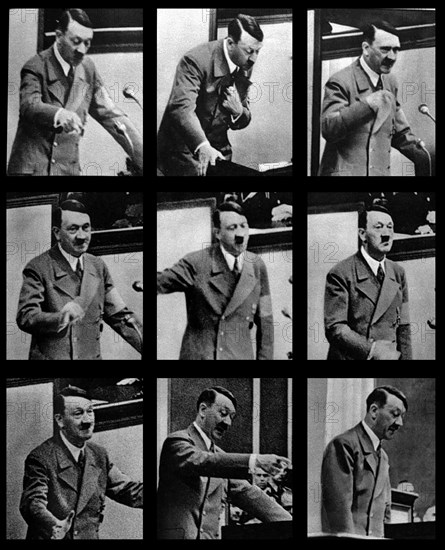 Hitler practicing for a public speech