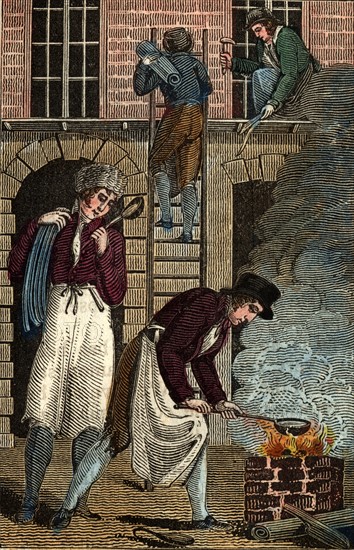 Plumbers working on a building