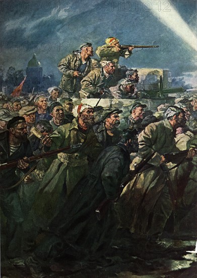 The storming of the Winter Palace, 1917