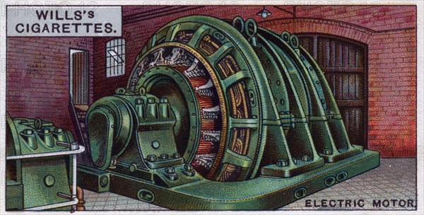 Electric motor driving a rolling mill. Britain.