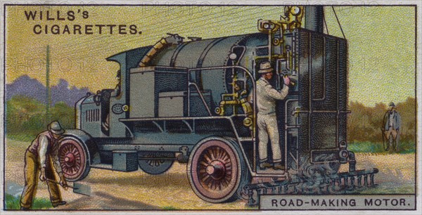 Petrol-driven road surfacing motor, USA