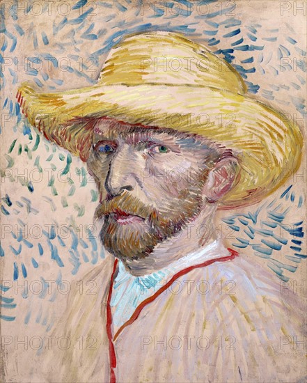 Van Gogh, Self-Portrait with Straw Hat