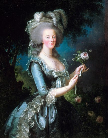 Vigée Le Brun, Marie-Antoinette, Queen of France with a Rose