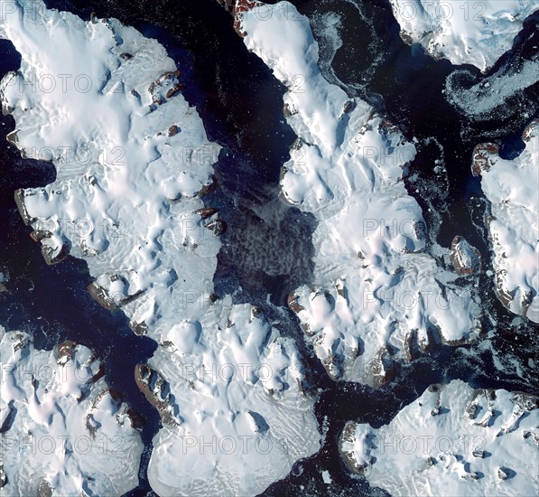 Satellite view of Franz Josef Land